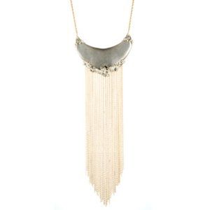 Crystal Lace Tassel Necklace